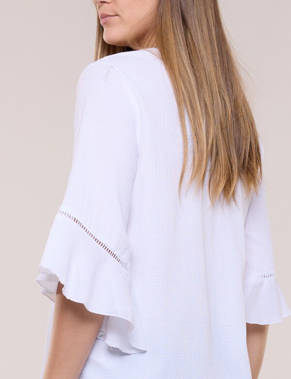 Blusa Det Btn Y Pinz BLANCO