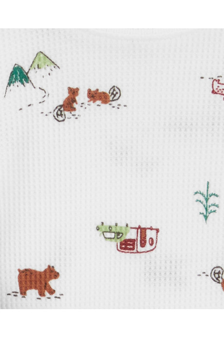 Set tres piezas de algodón, chaleco, pantalón y body, diseño explorador Set tres piezas de algodón, chaleco, pantalón y body, diseño explorador