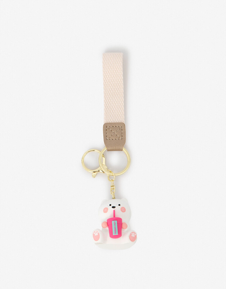 Rega Varios Llavero Y Charm De Gatito - Blanco Sucio