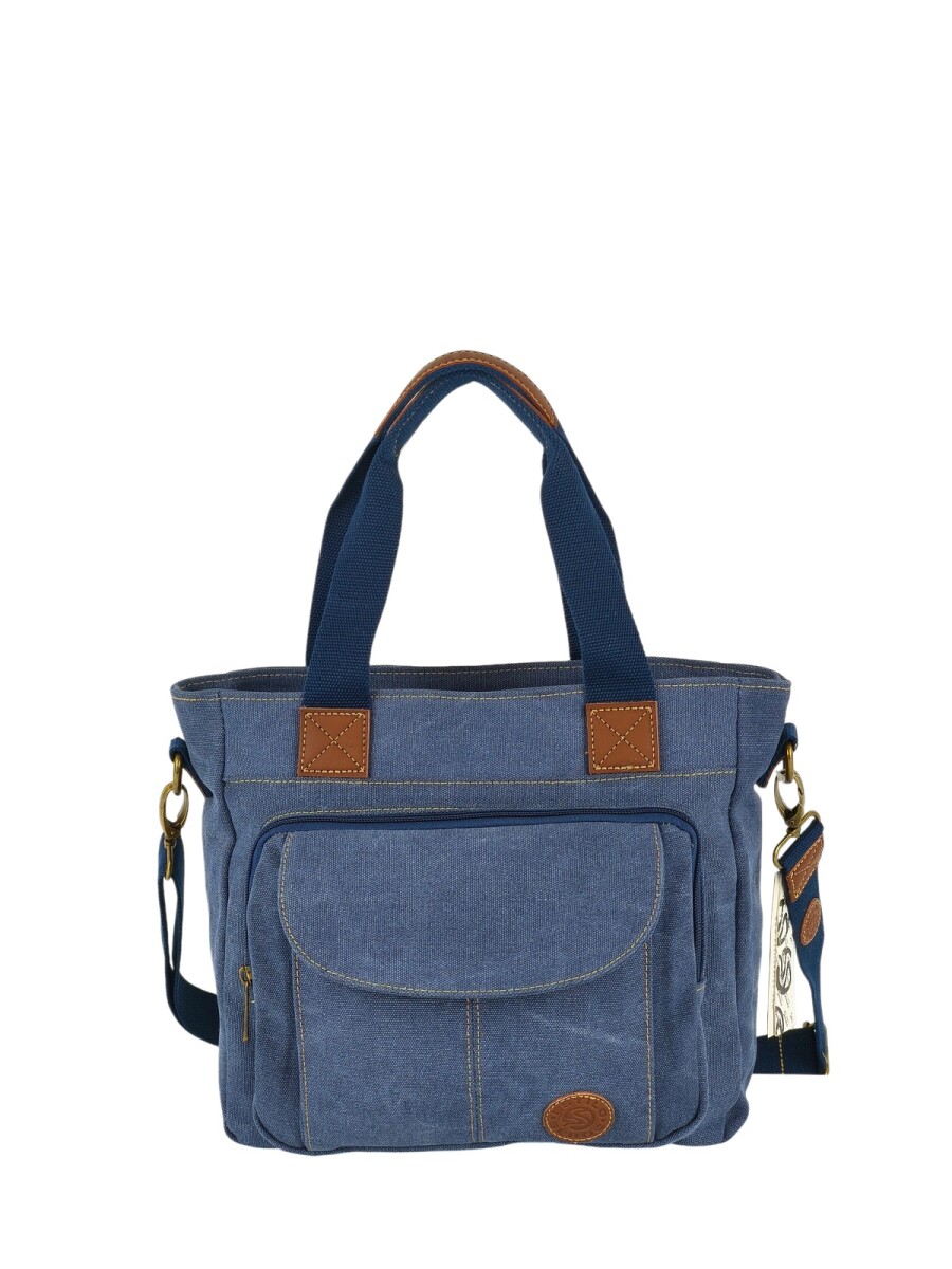 Bolso de lona cartera - azul 