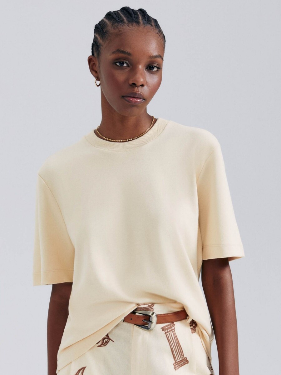 CAMISETA BÁSICA MANGA CORTA - AMARILLO 