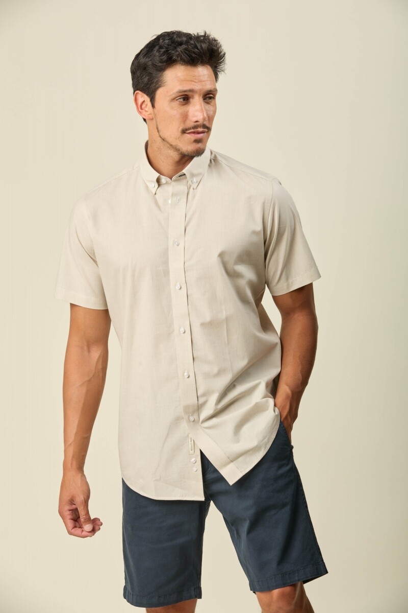 Camisa Manga Corta - Beige 