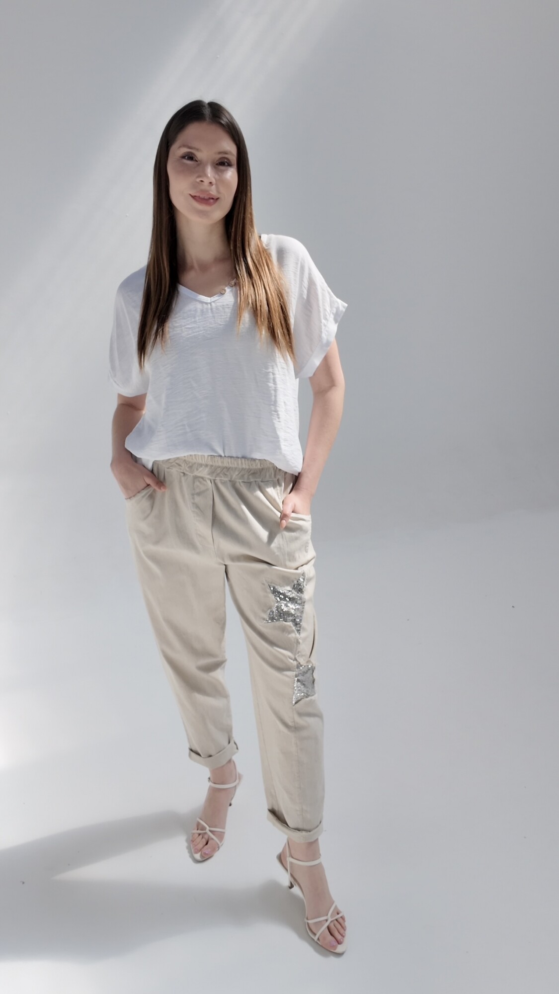 Pantalón Baggy Parma Beige