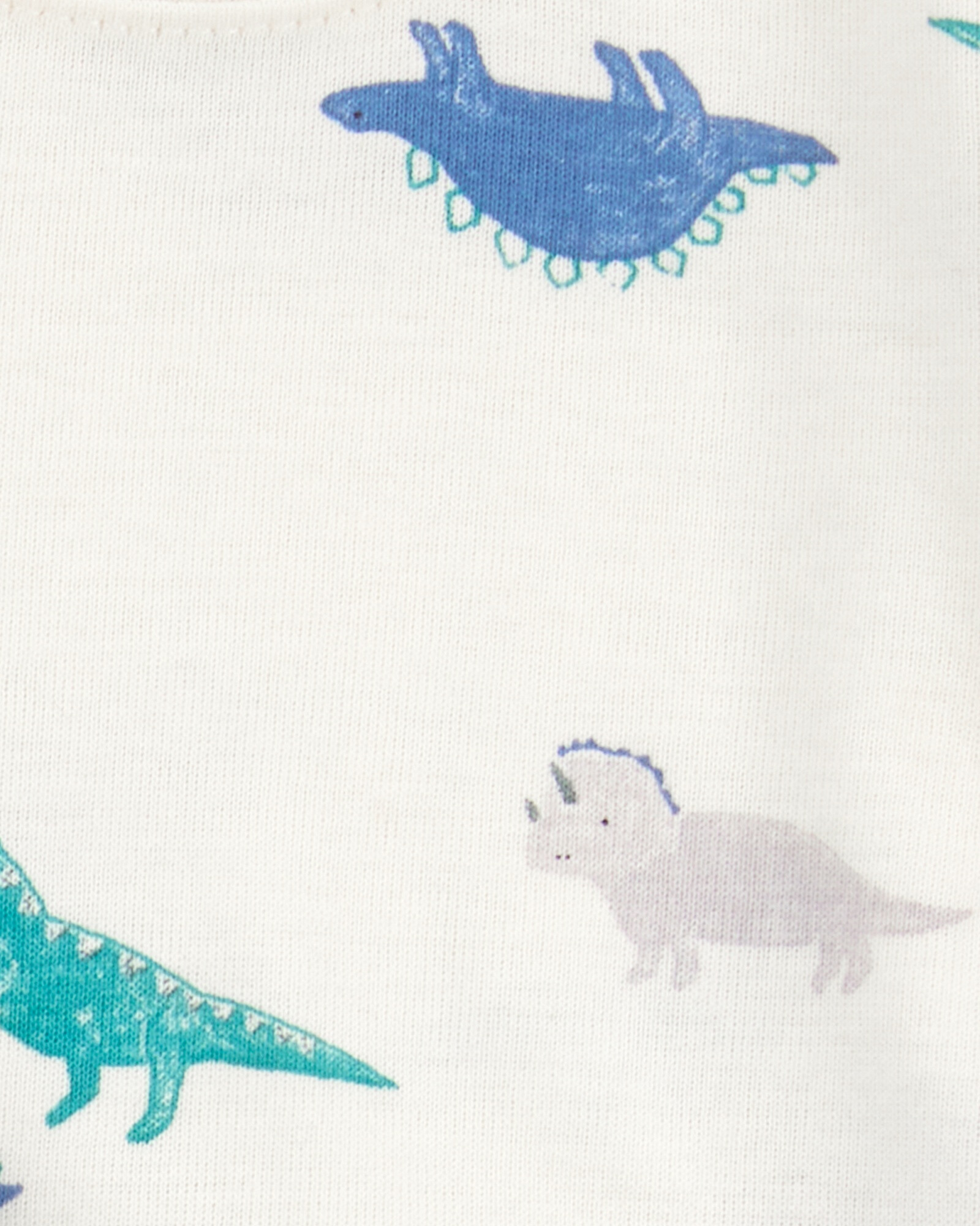 Set tres piezas de algodón, short, remera henley y body, diseño dinos Sin color
