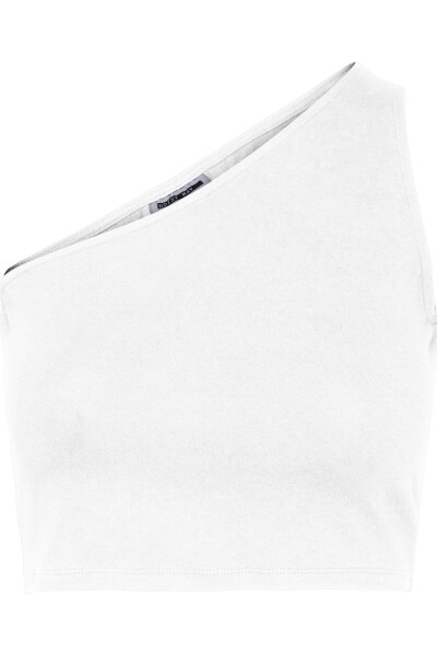 Nmkerry One Shoulder Cropped Top Bright White