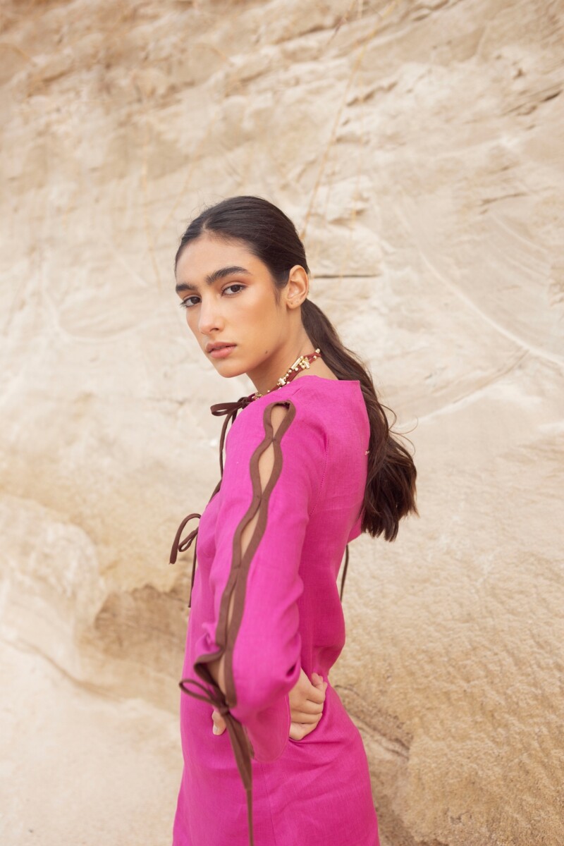 VESTIDO TIRA Fucsia