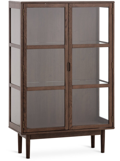 Vitrina VESTERBY baja 2 puertas roble osc Vitrina VESTERBY baja 2 puertas roble osc