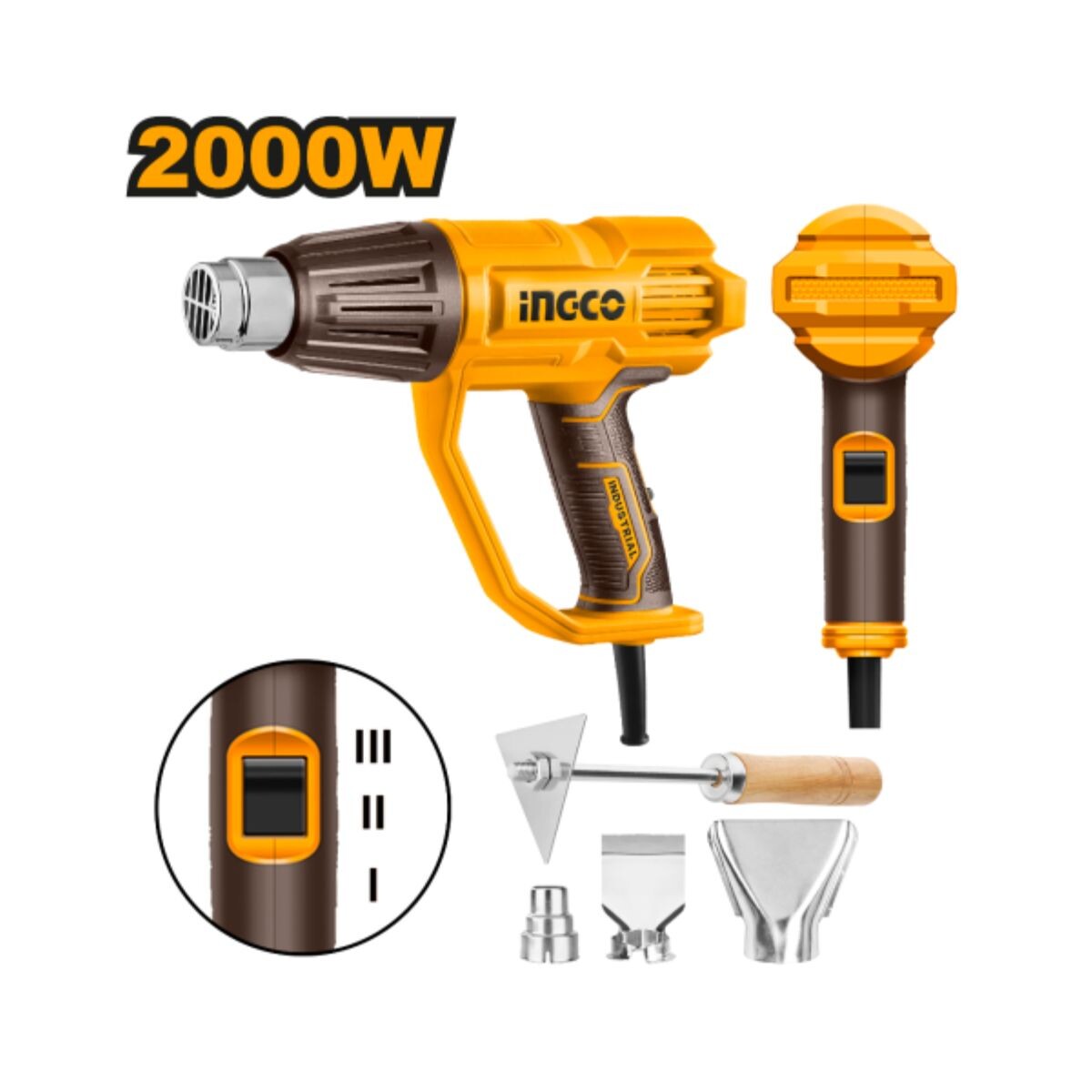 PISTOLA DE CALOR 2000W INGCO Pistola De Calor 2000w Ingco