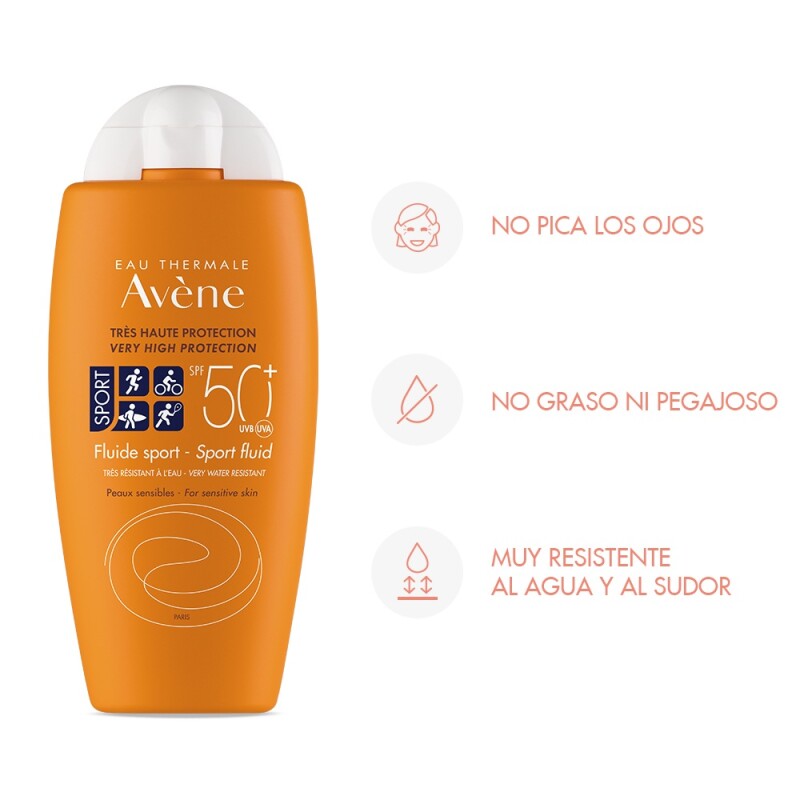 Protector Solar Avene Fluido Sport Spf50+. 100 Ml. Protector Solar Avene Fluido Sport Spf50+. 100 Ml.