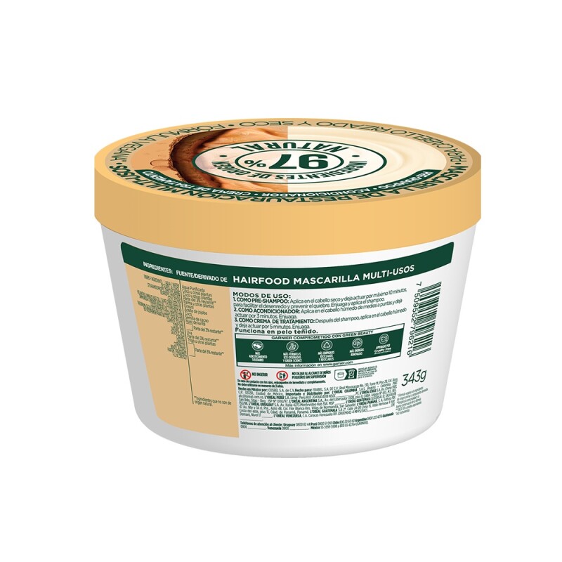Mascarilla Hair Food Manteca De Cacao Garnier Fructis 350ml. Mascarilla Hair Food Manteca De Cacao Garnier Fructis 350ml.