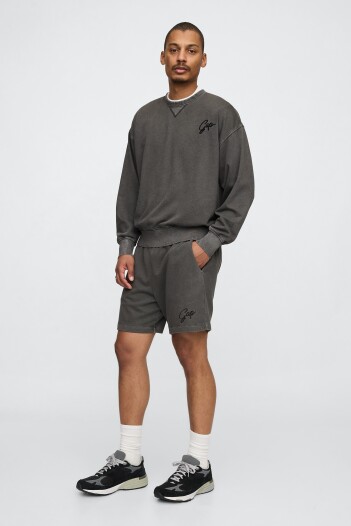 Short Deportivo Sin Felpa Logo Gap Hombre Moonless Night