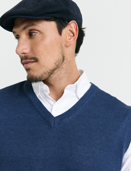 470885 CHALECO HARRINGTON LABEL Azul Piedra
