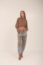 JEAN SLOUCHY LIGHT DIRTY Marron