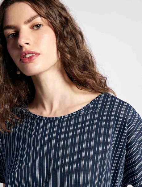 BLUSA ESTAMPADA AZUL