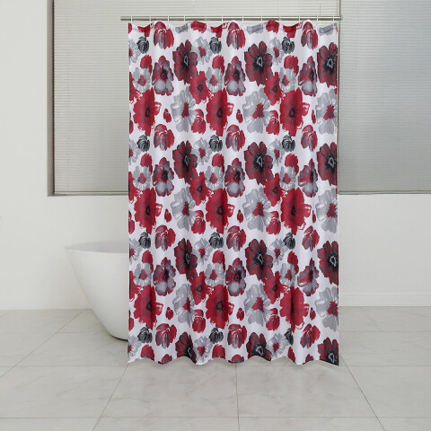 Cortina de Home Class con Argollas 180 x 180 cm 213939 PASSION FLOR ROJO