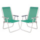 Set X 2 Sillas Altas Conforto Sannet Aluminio VERDE