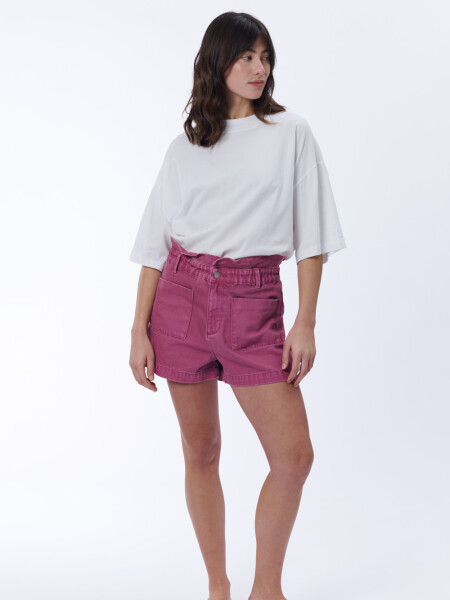 Short jean paper bag Rosa