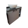 Mueble de baño suspendido Aster Gris 80 cm mesada granito sin bacha Mueble De Baño Suspendido Aster Gris 80 Cm Mesada Granito Sin Bacha