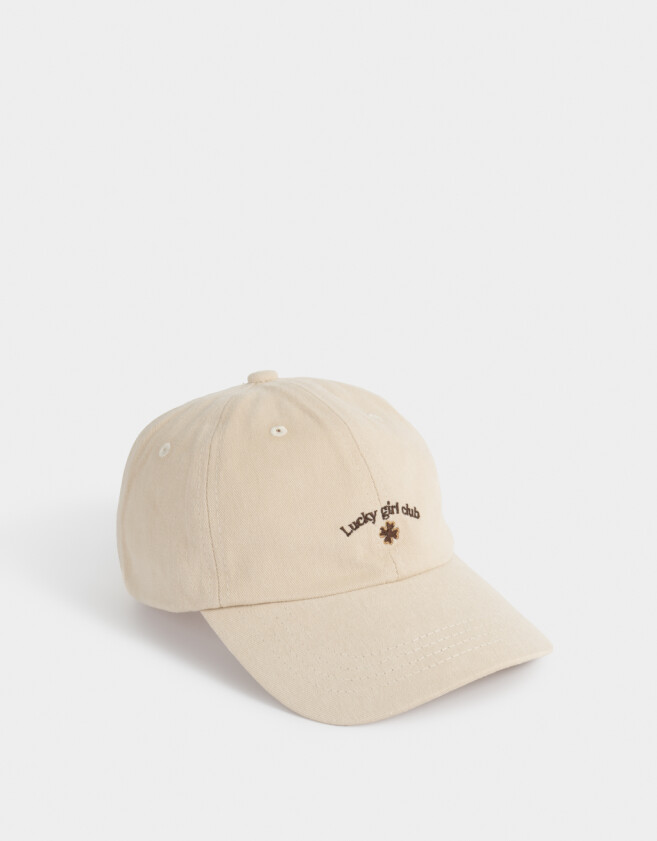 Caps Gorra Bordada Crudo - Blanco Crudo