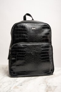 Mochila Maxi Croco Negro