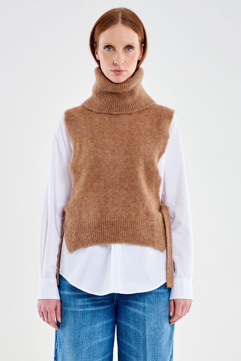 CHALECO PONCHO Marron