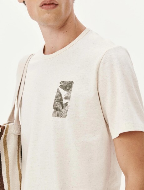 CAMISETA MANGA CORTA CON ESTAMPA BEIGE