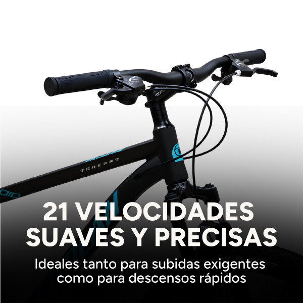 Bicicleta Crolan Montaña Rod 27.5 Freno Disco 21 Vel Shimano Color Negro Celeste