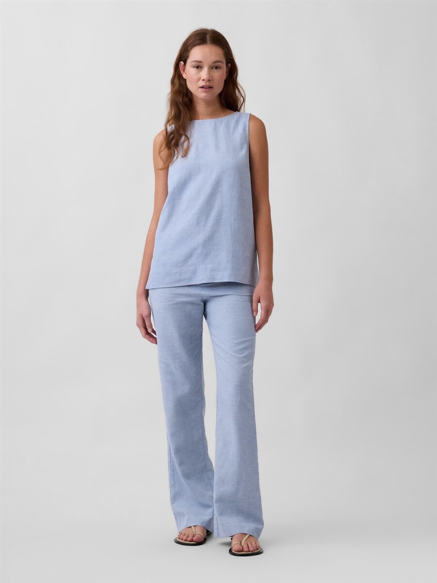 Pantalón Tiro Bajo Mujer - Blue Suede 