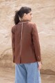 Blazer Cipra Short Linen Chocolate