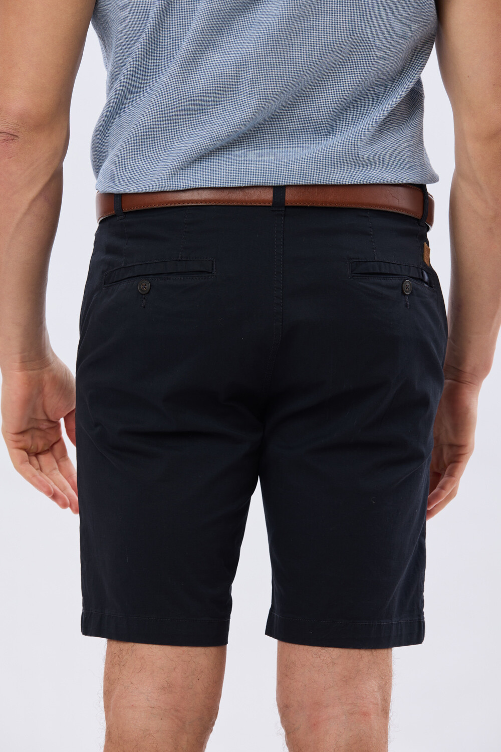BERMUDA CLASICA CON ELASTANO Azul