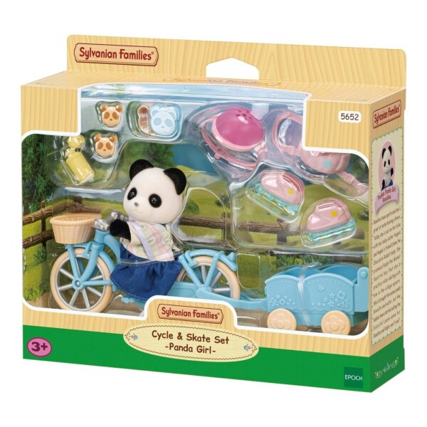 Sylvanian Families Panda Bicicleta Patines Muñeco Juguete Sylvanian Families Panda Bicicleta Patines Muñeco Juguete