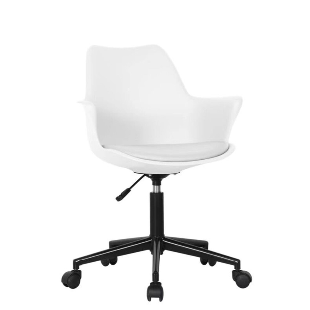 SILLA DE ESCRITORIO ACERO-Y-PLASTICO BLANCO SARINEEN PLUS