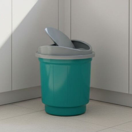 Basurero de plástico con tapa vaivén 20 lts COLORES SURTIDOS