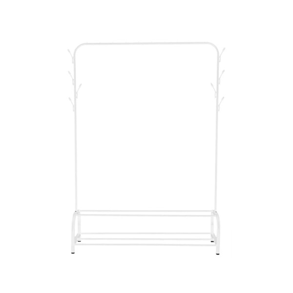 Perchero Para Ropa Con Doble Estante Percha Metal Organizador Placard Ropero Imback Color Blanco Perchero Para Ropa Con Doble Estante Percha Metal Organizador Placard Ropero Imback Color Blanco