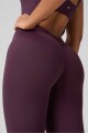 Enterizo Booty Scrunch PureLuxe V-Back Mujer Oxblood