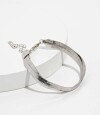 Pulseras Flexibles Metal Plateado Rodio