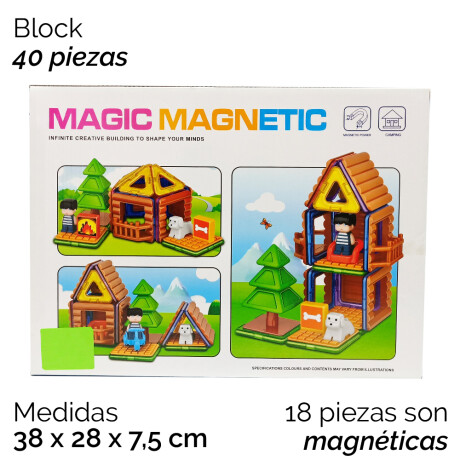 Blocks 40pzas Plàst (18magnét)campin7560 Unica