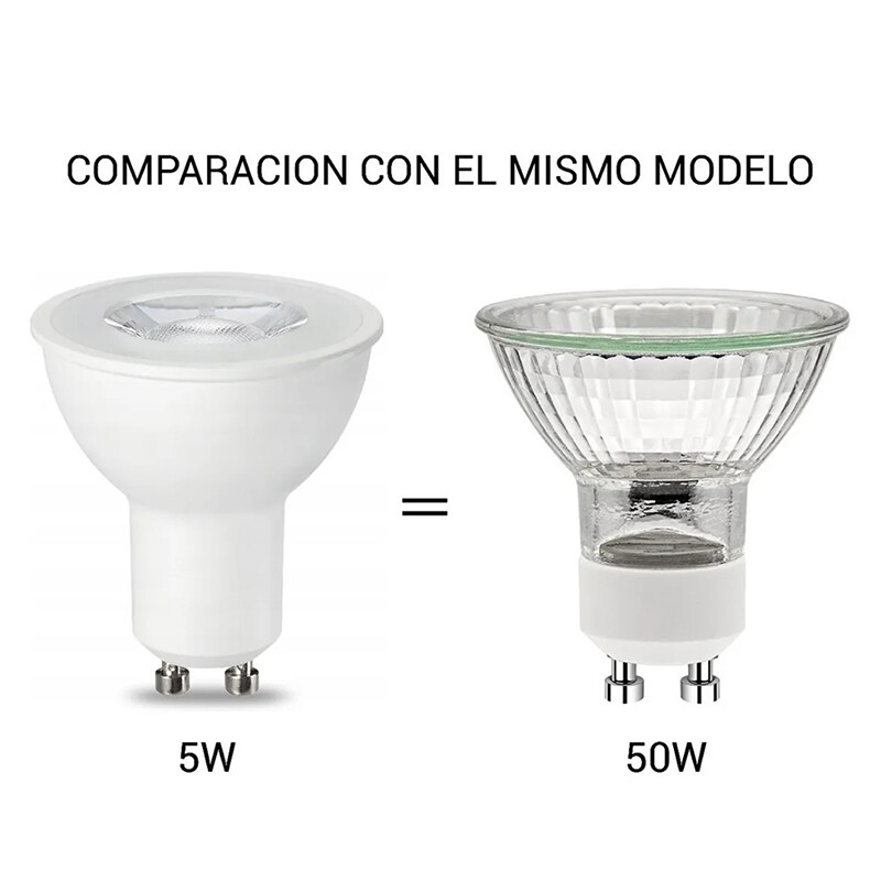 DLL22G5 Dicroica Led GU10 5W Luz Fria