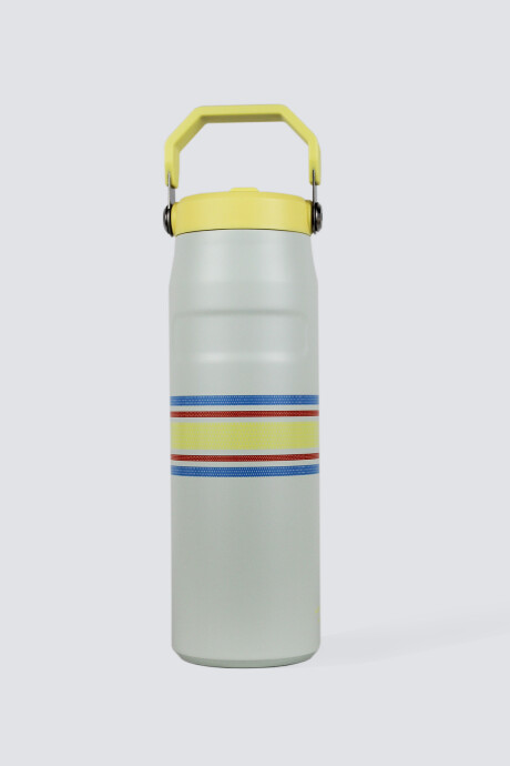 Botella Stanley The Aerolight 24 OZ Gris - Rayas amarillo y azul