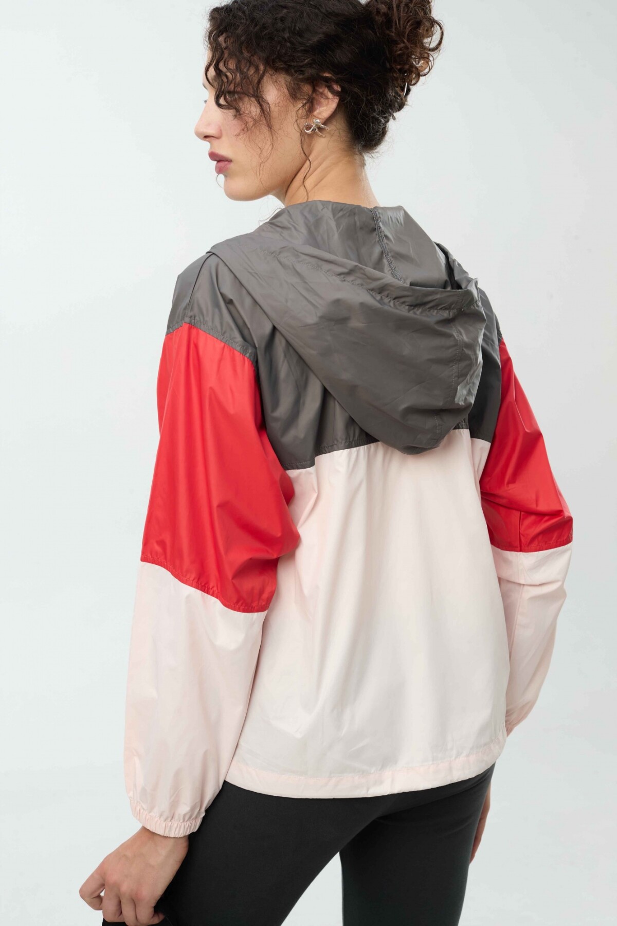 Campera Rumba Gris Me./Rojo