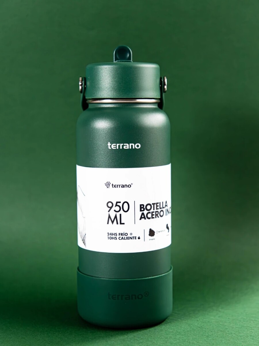 BOTELLA TERRANO TERMICA CON PICO 950ML VERDE 