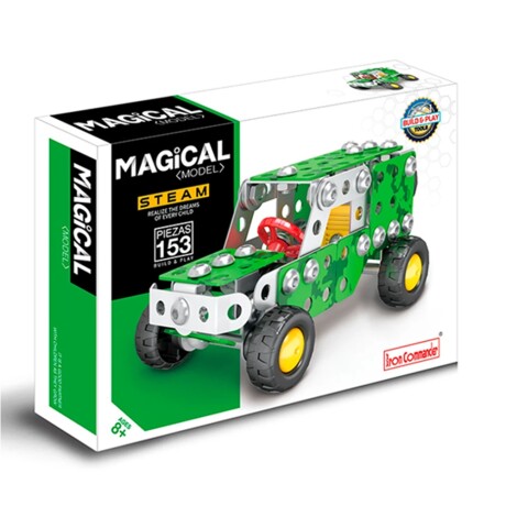 Bloques Construcción STEAM Vehículo Militar Acero Inox 153Pz Verde