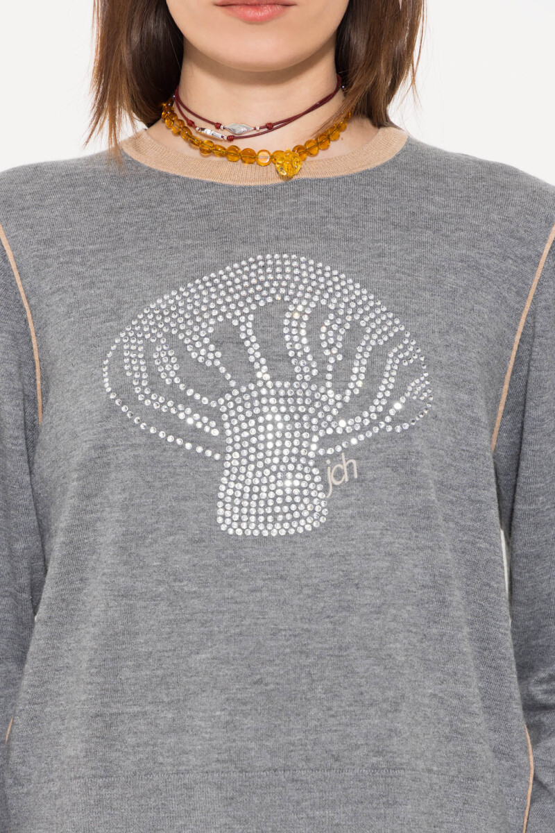 SWEATER MUSHROOM Gris