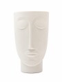MACETA FACE HOMBRE PLASTICA BLANCO