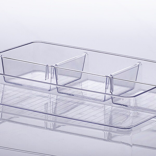 CAJA ORGANIZADORA CON DIVISIONES PARAMOUNT 34 X 24 X 6 CM TRANSPARENTE