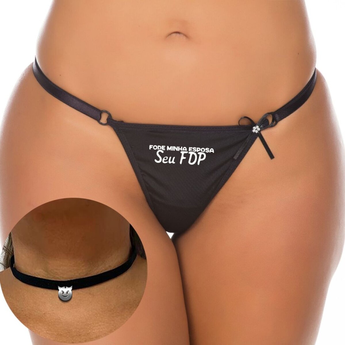 Tanga Kit "Fode Minha Esposa SEu FDP" Pimenta Sexy 