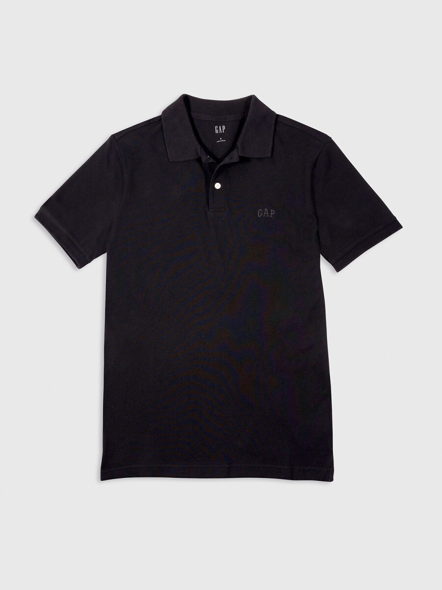 Remera Polo Logo Gap Hombre - Black 013 