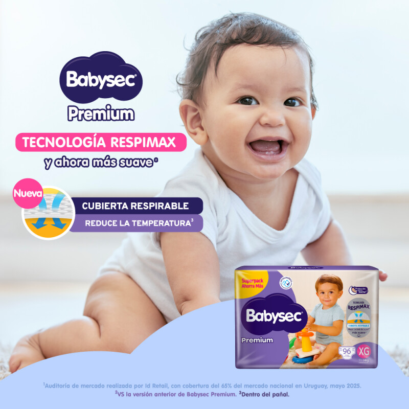 Pañales Babysec Premium Talle Xg 96 Uds. Pañales Babysec Premium Talle Xg 96 Uds.