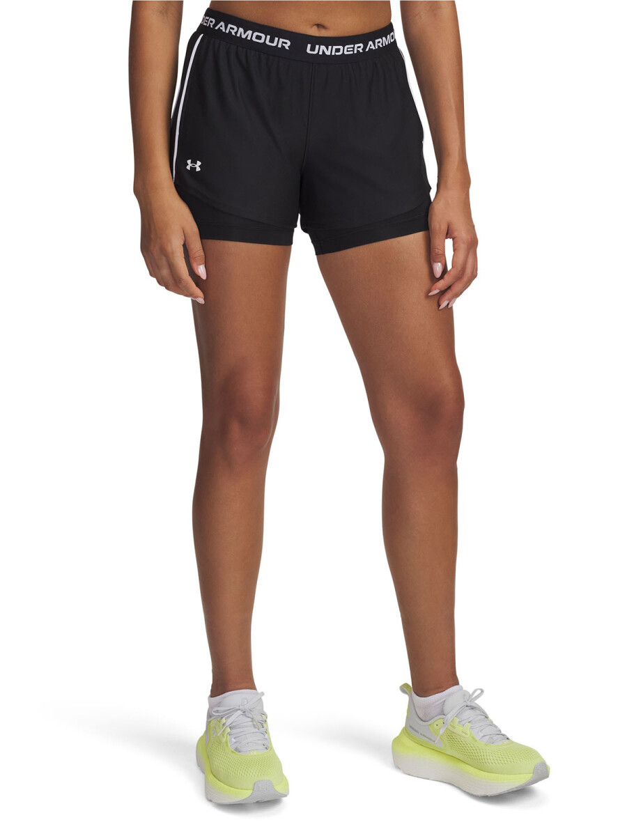 Short Training Under Armour Tech 2in1 de Mujer - 1389895-001 - Negro-blanco 