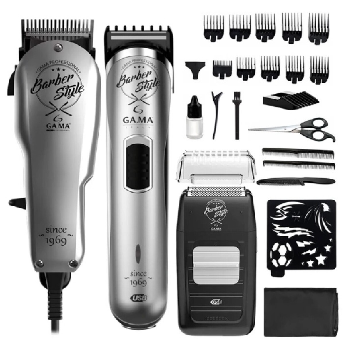 Combo Hombre Gama N° 9 Cortapelo, Corta Barba Y Af Corporal 